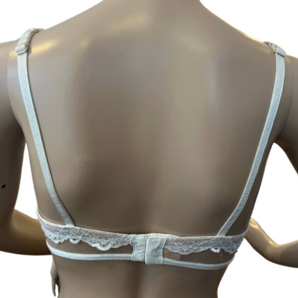 BLUSH Lace underwire bras 34C / lace-mesh / White & Nude - Picture 2 of 10